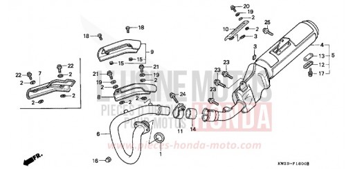 EXHAUST MUFFLER NX2502P de 1993